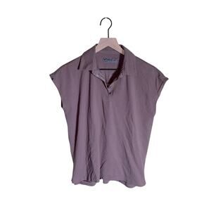 FIGS Pro sleeveless collared cotton work shirt S